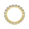 Eternity Band Wedding Ring in 14k Yellow Gold with Round Natural Diamond at Gabriel & Co.