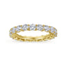 Eternity Band Wedding Ring in 14k Yellow Gold with Round Natural Diamond at Gabriel & Co.
