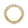 Eternity Band Wedding Ring in 14k Yellow Gold with Round Natural Diamond at Gabriel & Co.