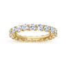 Eternity Band Wedding Ring in 14k Yellow Gold with Round Natural Diamond at Gabriel & Co.