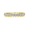 Eternity Band Wedding Ring in 14k Yellow Gold with Round Natural Diamond at Gabriel & Co.