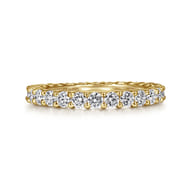 Basque - 14K Yellow Gold Shared Prong Diamond Eternity Band