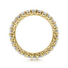 Eternity Band Wedding Ring in 14k Yellow Gold with Round Natural Diamond at Gabriel & Co.