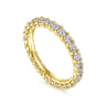 Eternity Band Wedding Ring in 14k Yellow Gold with Round Natural Diamond at Gabriel & Co.
