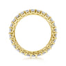 Eternity Band Wedding Ring in 14k Yellow Gold with Round Natural Diamond at Gabriel & Co.