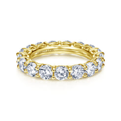 Basque - 14K Yellow Gold Shared Prong Diamond Eternity Band