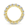 Eternity Band Wedding Ring in 14k Yellow Gold with Round Natural Diamond at Gabriel & Co.