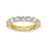 Eternity Band Wedding Ring in 14k Yellow Gold with Round Natural Diamond at Gabriel & Co.