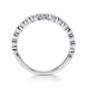 Straight Wedding Ring in 14k White Gold with Round Natural Diamond at Gabriel & Co.