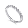 Straight Wedding Ring in 14k White Gold with Round Natural Diamond at Gabriel & Co.