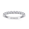Straight Wedding Ring in 14k White Gold with Round Natural Diamond at Gabriel & Co.