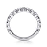 Straight Wedding Ring in 14k White Gold with Round Natural Diamond at Gabriel & Co.
