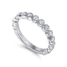 Straight Wedding Ring in 14k White Gold with Round Natural Diamond at Gabriel & Co.