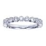 Straight Wedding Ring in 14k White Gold with Round Natural Diamond at Gabriel & Co.