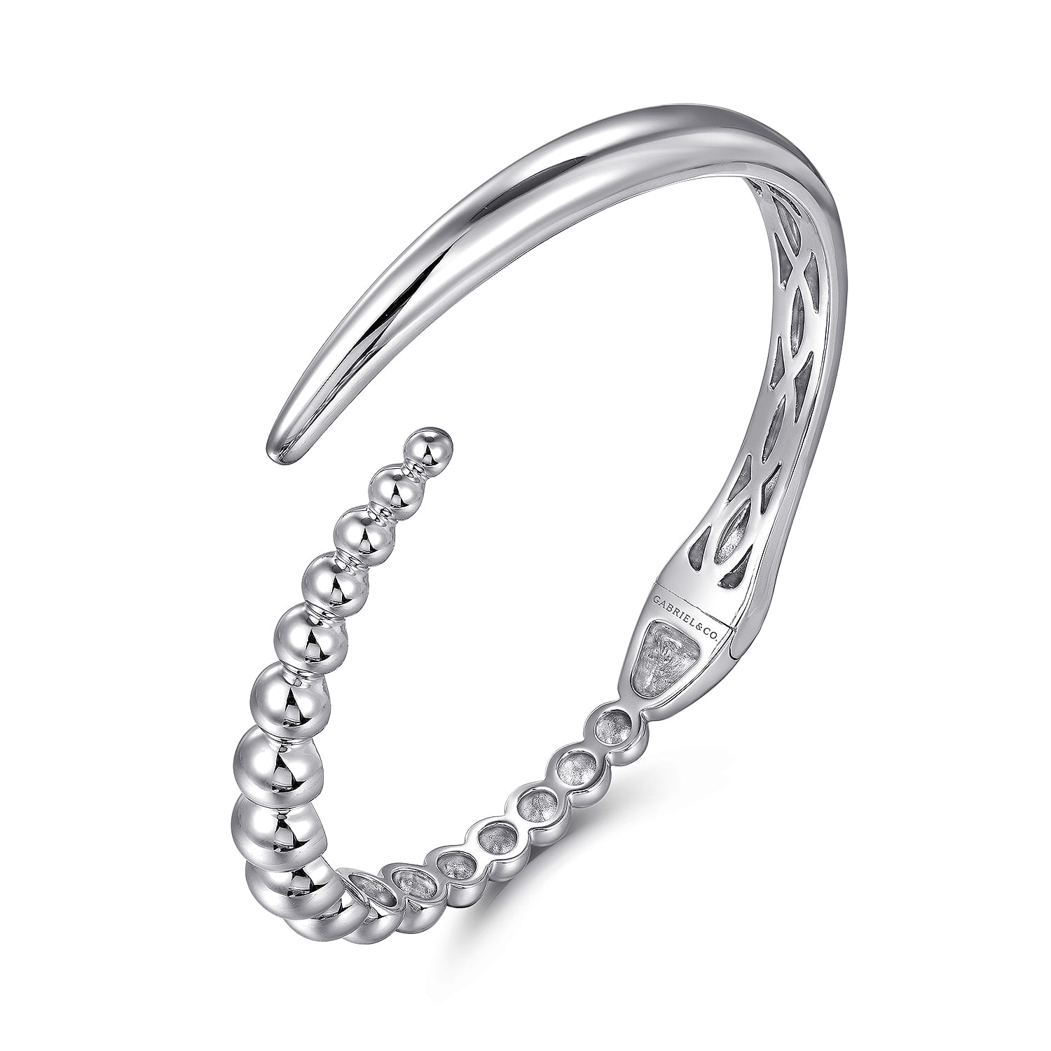 925 Silver Bujukan Open Bracelet. SKU: BG4957-62SVJJJ | Gabriel & Co.