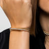 Beaded Bangle Bracelet Cuff 14K White and Yellow Gold Diamond 0.35ct Bujukan - 0.35 ct