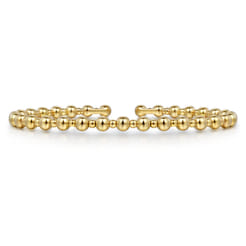 Beaded Bangle Bracelet Cuff 14K Yellow Gold Bujukan