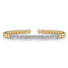 Beaded Bangle Bracelet Cuff 14K Yellow Gold Diamond 0.75ct Bujukan - 0.75 ct