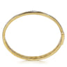 Beaded Closed Bangle Bracelet 14K Yellow Gold Diamond 0.35ct Bujukan - 0.35 ct