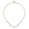 Beaded Layered Necklace Droplet 14K Yellow Gold Pearl Bujukan