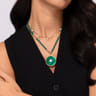 Beaded Layered Necklace Droplet 14K Yellow Gold Pearl Bujukan