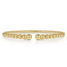 Beaded Open Bangle Bracelet 14K Yellow Gold Bujukan