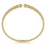 Beaded Open Bangle Bracelet 14K Yellow Gold Bujukan