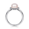 Beaded Signet Ring 925 Sterling Silver Pearl Bujukan