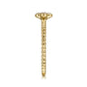 Beaded Stackable Single Ring 14K Yellow Gold Diamond 0.2ct Bujukan - 0.2 ct