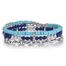 Beaded Wrap Bracelet and Necklace 925 Sterling Silver Turquoise and Lapis