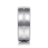 Beaux - 14K White Gold 8mm - Men's Wedding Band in Satin Finish