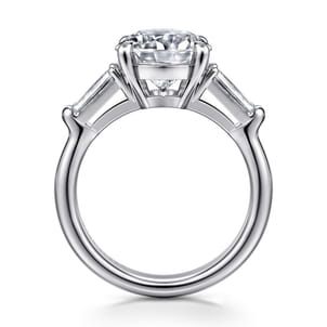 Belma - 14K White Gold Round Diamond Channel Set Engagement Ring