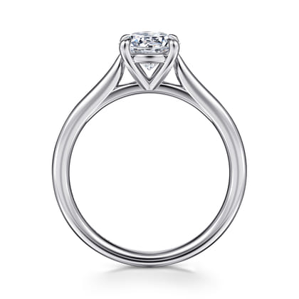 Bena - 14K White Gold Round Solitaire Diamond Engagement Ring