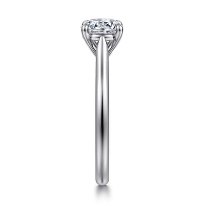 Bena - 14K White Gold Round Solitaire Diamond Engagement Ring