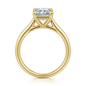 Bena - 14K Yellow Gold Radiant Cut Solitaire Diamond Engagement Ring