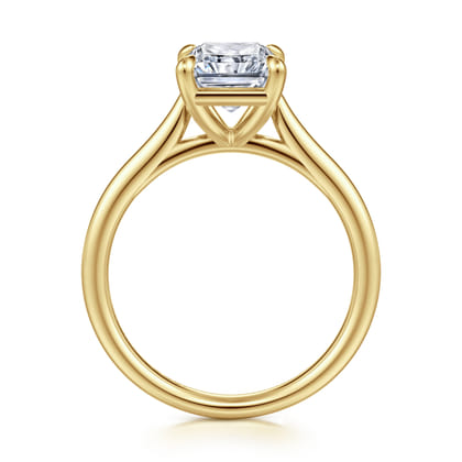 Bena - 14K Yellow Gold Radiant Cut Solitaire Diamond Engagement Ring