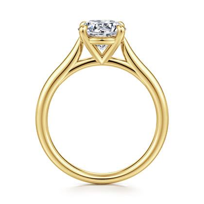 Bena - 14K Yellow Gold Round Solitaire Diamond Engagement Ring