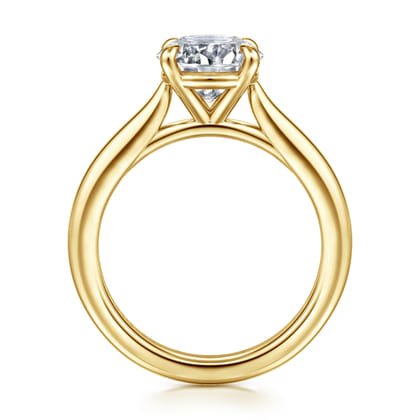 Bena - 14K Yellow Gold Round Solitaire Diamond Engagement Ring