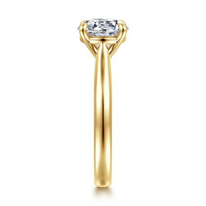 Bena - 14K Yellow Gold Round Solitaire Diamond Engagement Ring