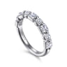 Fancy Wedding Ring in 14k White Gold with Princess Cut Natural Diamond at Gabriel & Co.