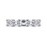 Fancy Wedding Ring in 14k White Gold with Emerald Cut Natural Diamond at Gabriel & Co.