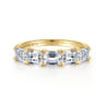 Fancy Wedding Ring in 14k Yellow Gold with Emerald Cut Natural Diamond at Gabriel & Co.
