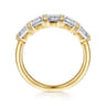 Fancy Wedding Ring in 14k Yellow Gold with Emerald Cut Natural Diamond at Gabriel & Co.