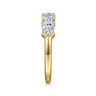 Fancy Wedding Ring in 14k Yellow Gold with Emerald Cut Natural Diamond at Gabriel & Co.