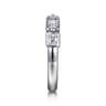 Fancy Wedding Ring in 14k White Gold with Emerald Cut Natural Diamond at Gabriel & Co.