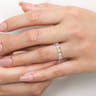 Fancy Wedding Ring in 14k White Gold with Emerald Cut Natural Diamond at Gabriel & Co.