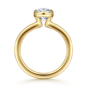 Bethanne - 14K Yellow Gold Oval Solitaire Diamond Engagement Ring