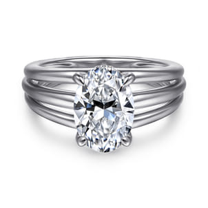 Bexley - 14K White Gold Oval Diamond Engagement Ring