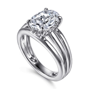 Bexley - 14K White Gold Oval Diamond Engagement Ring