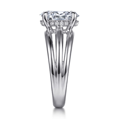 Bexley - 14K White Gold Oval Diamond Engagement Ring